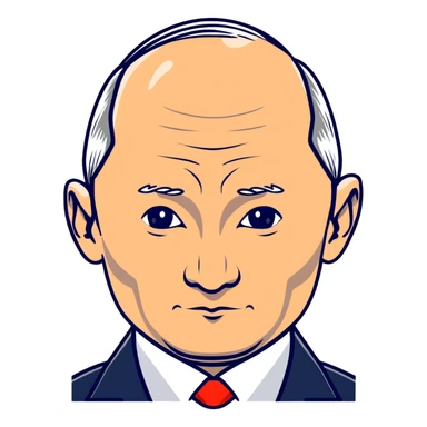 Vladimir Putin, Russian president sticker