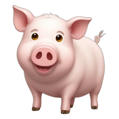 cochon dans une fusée  sticker