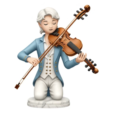 statue playing violin sticker