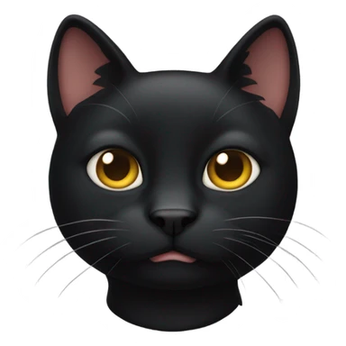 a black cat with bent ears sticker