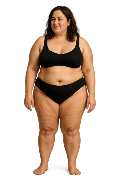 donna con inestetismi evidenti cellulite sticker