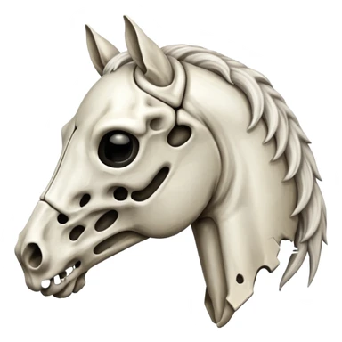 Skeleton horse head sticker
