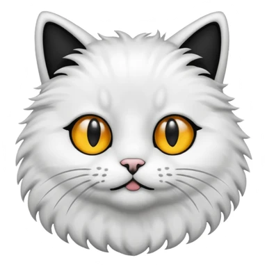 cat blask and wight out line sticker