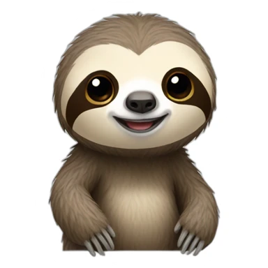 realistic full body sloth sticker