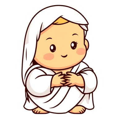 Jesus as baby sticker