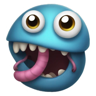 anxiety worm sticker