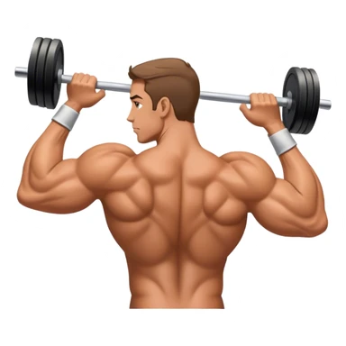 bodybuilder upper-back row exercise sticker