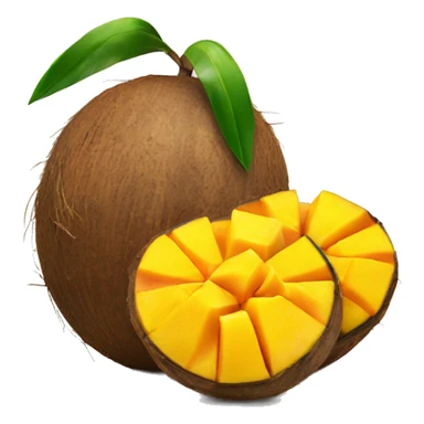 coconut and mango  sticker