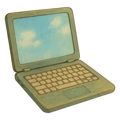 ghibli style laptop sticker