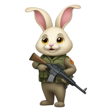 rabbit sergeant sticker