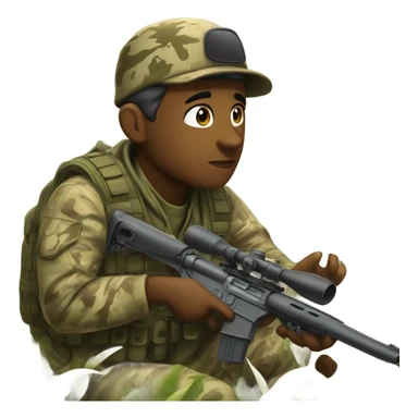 sniper in the wilderness with deer sticker