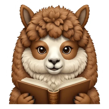 Alpaka with Book sticker