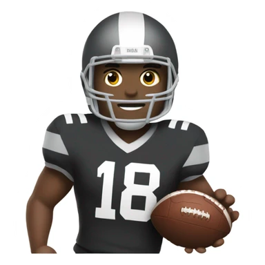 Raider with a football sticker