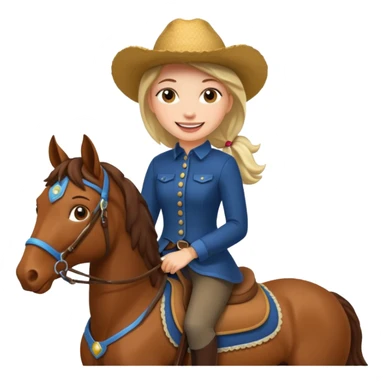 women on horse sticker