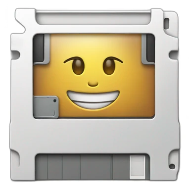 smile floppy disk sticker