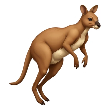 Kangaroo doing a 💩 sticker