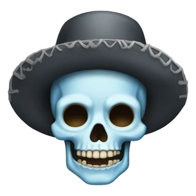 Calavera con nubes sticker