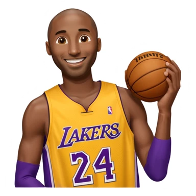 kobe in his lakers jersey number 24 sticker
