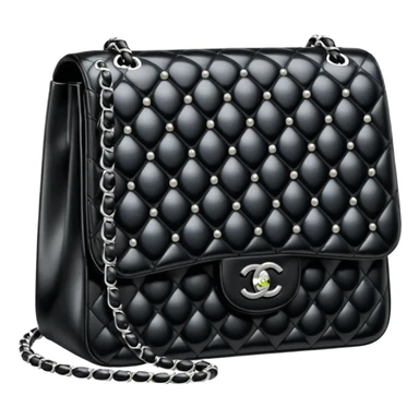 chanel black pearl bag sticker