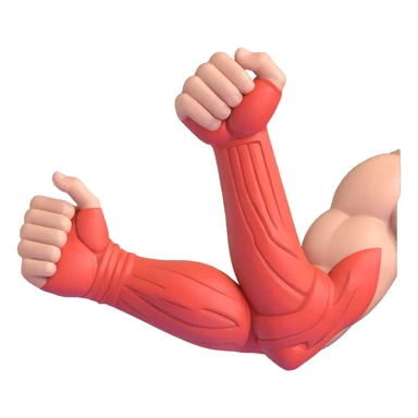 large muscular veiny forearm only, 3D style, no hand or upper arm visible sticker