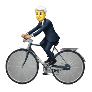 Macron sur un vélo  sticker