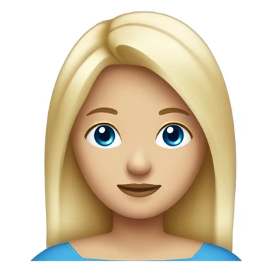 Blonde lady with blue eyes, straight hair with arms crossed as an X shape  sticker