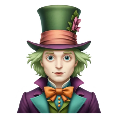 Mad Hatter character from Alice in Wonderland sticker