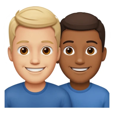 two happy male friends sticker