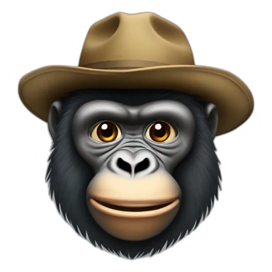 Gorila with hat sticker
