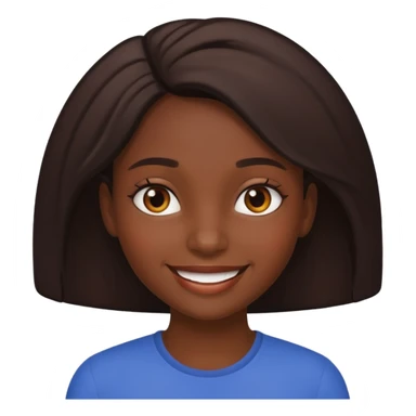 smiling dark skinned girl sticker