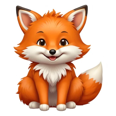 The giggling fox cub sticker