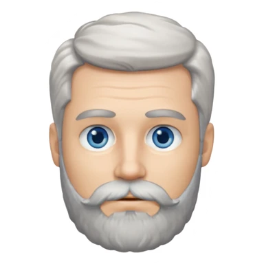 white man salt and pepper hair beard sticker