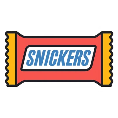 Snickers bar sticker