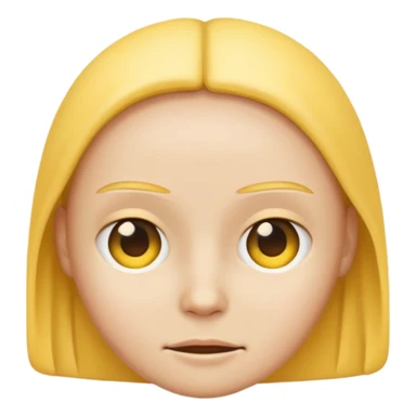 emoji with *NO* eyebrows staring into your soul  sticker