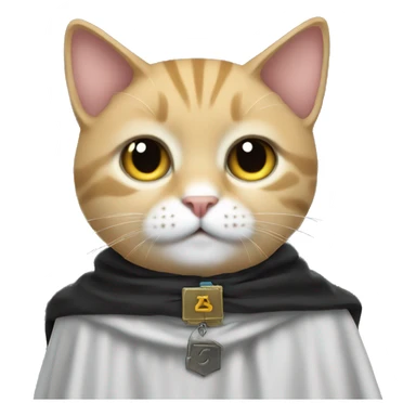  JR crypto writing cape-wearing cat sticker