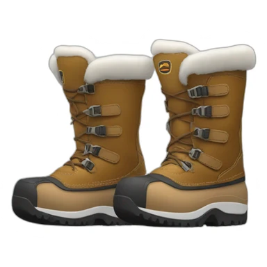 Pair of snowmobile boots sticker