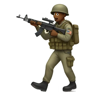 soldier carrying a rifle sticker