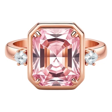 Pastel pink and rose gold Diamond ring sticker
