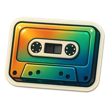 cassette tape sticker