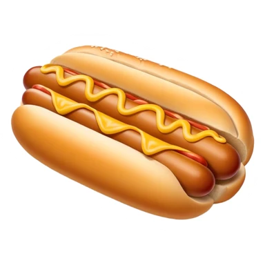 Plain hotdog in bun sticker