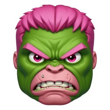 Pink hulk face  sticker