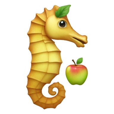 Sea horse apple style  sticker