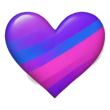 Bisexual pride heart sticker