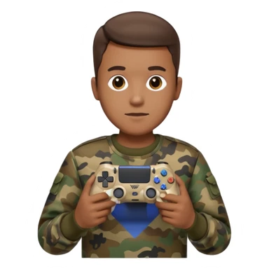  homme-avec-manette-ps4-camouflage not human sticker