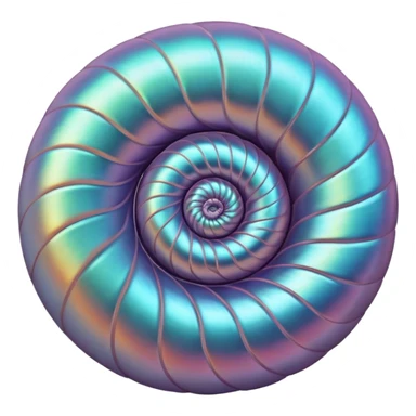 Nautilus spiral sticker
