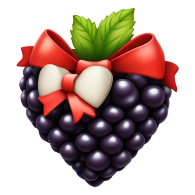 BlackBerry heart with red bow sticker