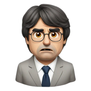 President puigdemont very angry sticker