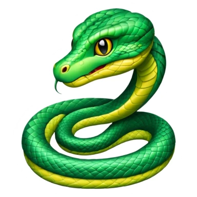 green viper cute sticker