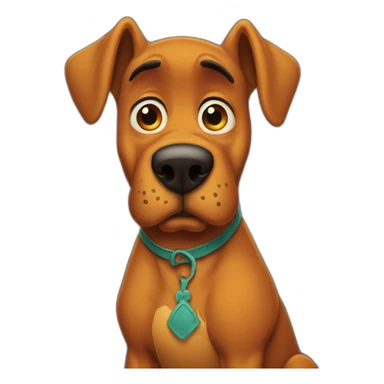 sad scooby doo sticker