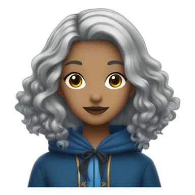 Ravenclaw girl with grayish hair sticker